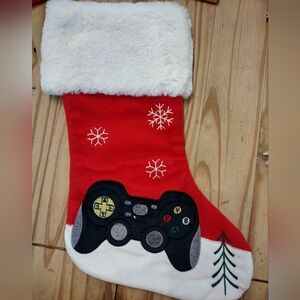 Hobby Lobby Red Gaming Stocking with Controller Motif